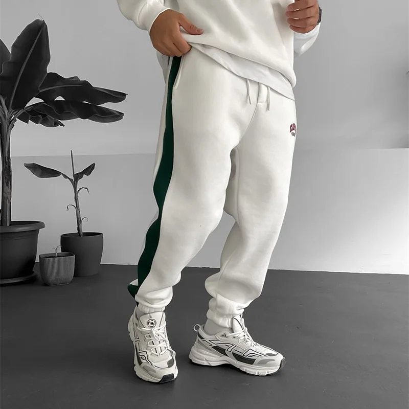 Oversized 'EARTB' Print Contrast Track Sweatpants