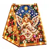 DIY Wooden Diamond Painting Pearl Tent House with Lights, Holiday Tabletop Art Craft Kit with String Lights, Christmas Home Decor Gift