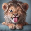 Lion-18CT Stamped Cross Stitch Kit(20x20cm)