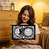 uk.everydayedeals DIY Pearl Painting With Frame - Handmade Self-Adhesive Pearls - Stars Moon(20*30cm)