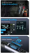FNIRSI HS-03 Cordless Upgraded Soldering Iron 10W 100-450&deg;C Swappable 2600mAh Battery Type-C 0.96" IPS Screen 1&deg;F Step Adjustment F210 Tips 7s Heat Up 