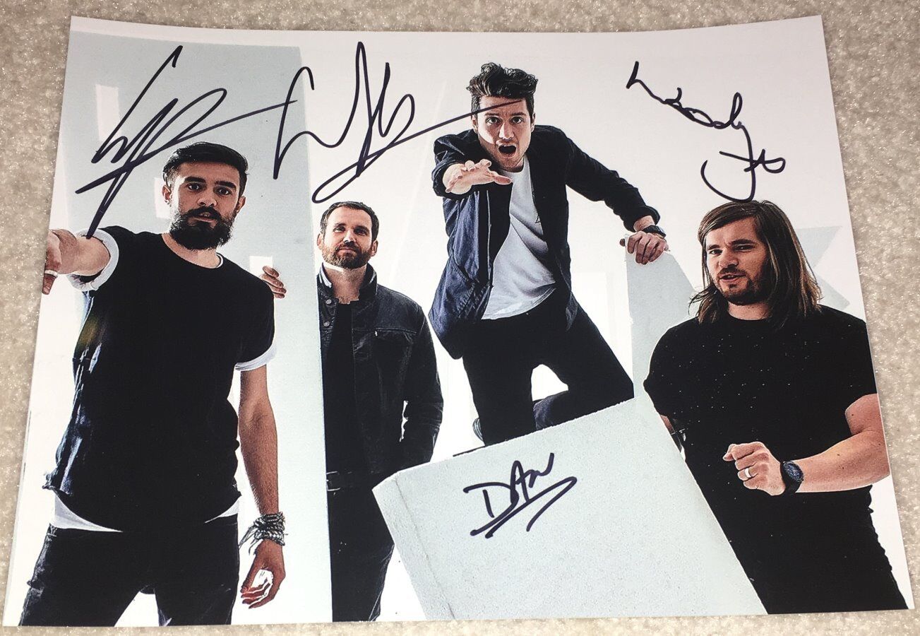 BASTILLE BAND SIGNED AUTOGRAPH BAD BLOOD 8x10 Photo Poster painting DAN SMITH +3 w/PROOF