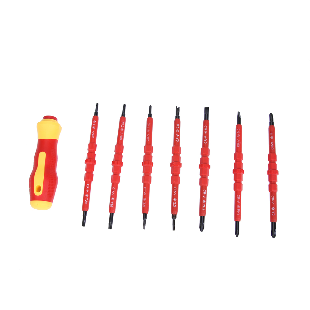 

Screwdriver Repair Kit Insulation Electric Manually Red 7pcs, 501 Original