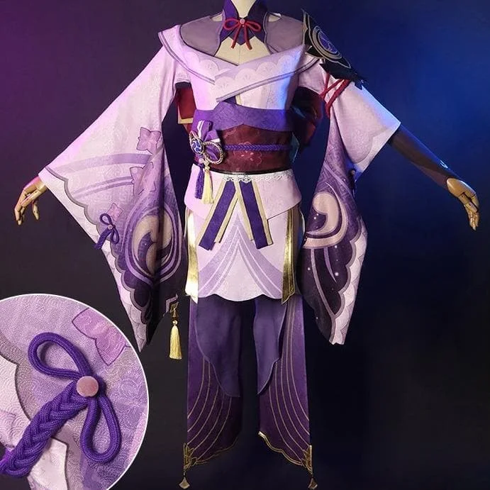 Raiden Shogun Electro Archon Baal Purple Kimono Cosplay SP18941
