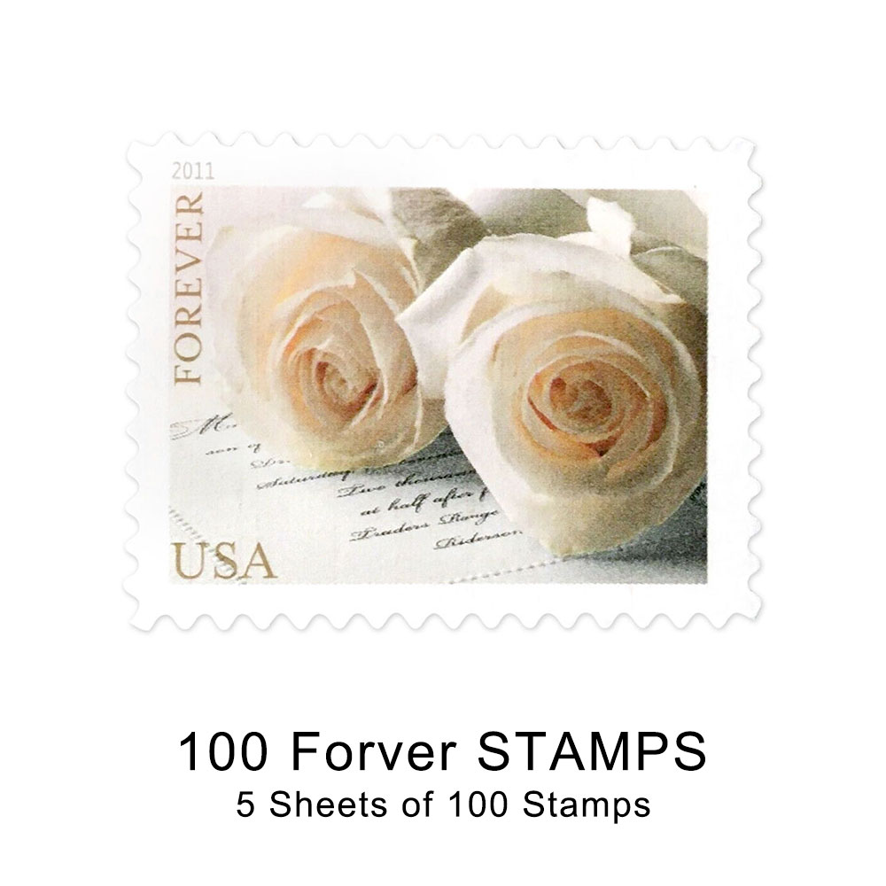 Wedding White Rose Forever Stamps 2011 - Complete sheet of 20 Stamps 