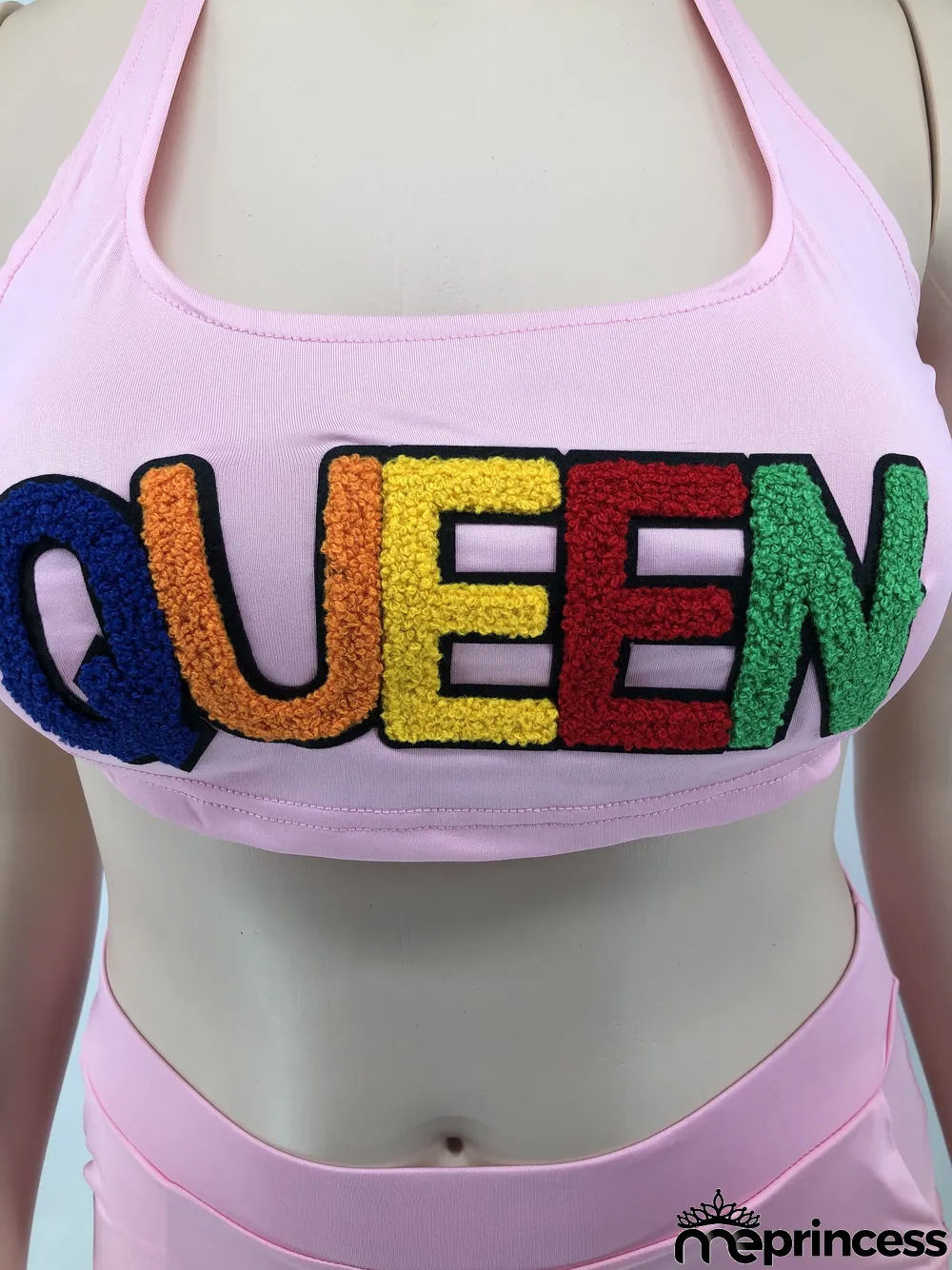 Plus Size Letter Print Tank Top Mini Skirt 2 Piece Sets