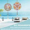 2Pcs Diamond Painting Acrylic Double Sided Birds and Butterflies Wind Chime Suncatcher with Crystal Hanging Pendant