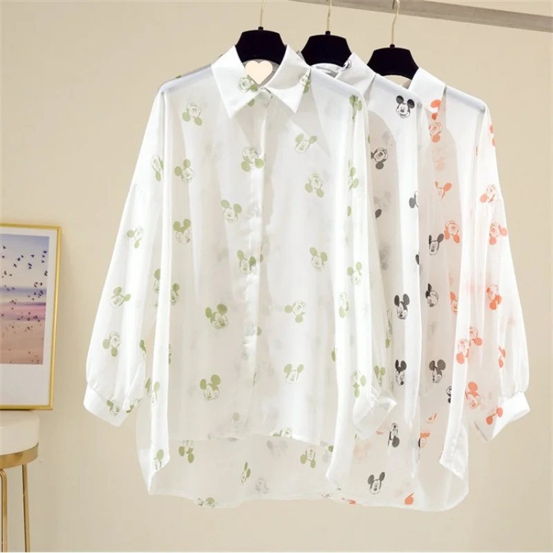 Uveng Uveng Summer New Korean Version Of The Chiffon Print Sunscreen Women In The Long-Term Super Fairy Ocean Gas Loose Thin Coat Tide