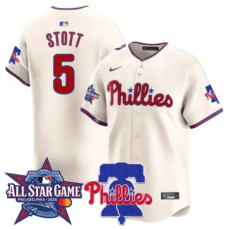 Men's Philadelphia Phillies #5 Bryson Stott Cream 2026 MLB All-Star Jersey
