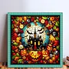 Glass Painting-Pumpkin Castle-11CT Stamped Cross Stitch 50*50cm/19.69*19.69in tapestrymarket