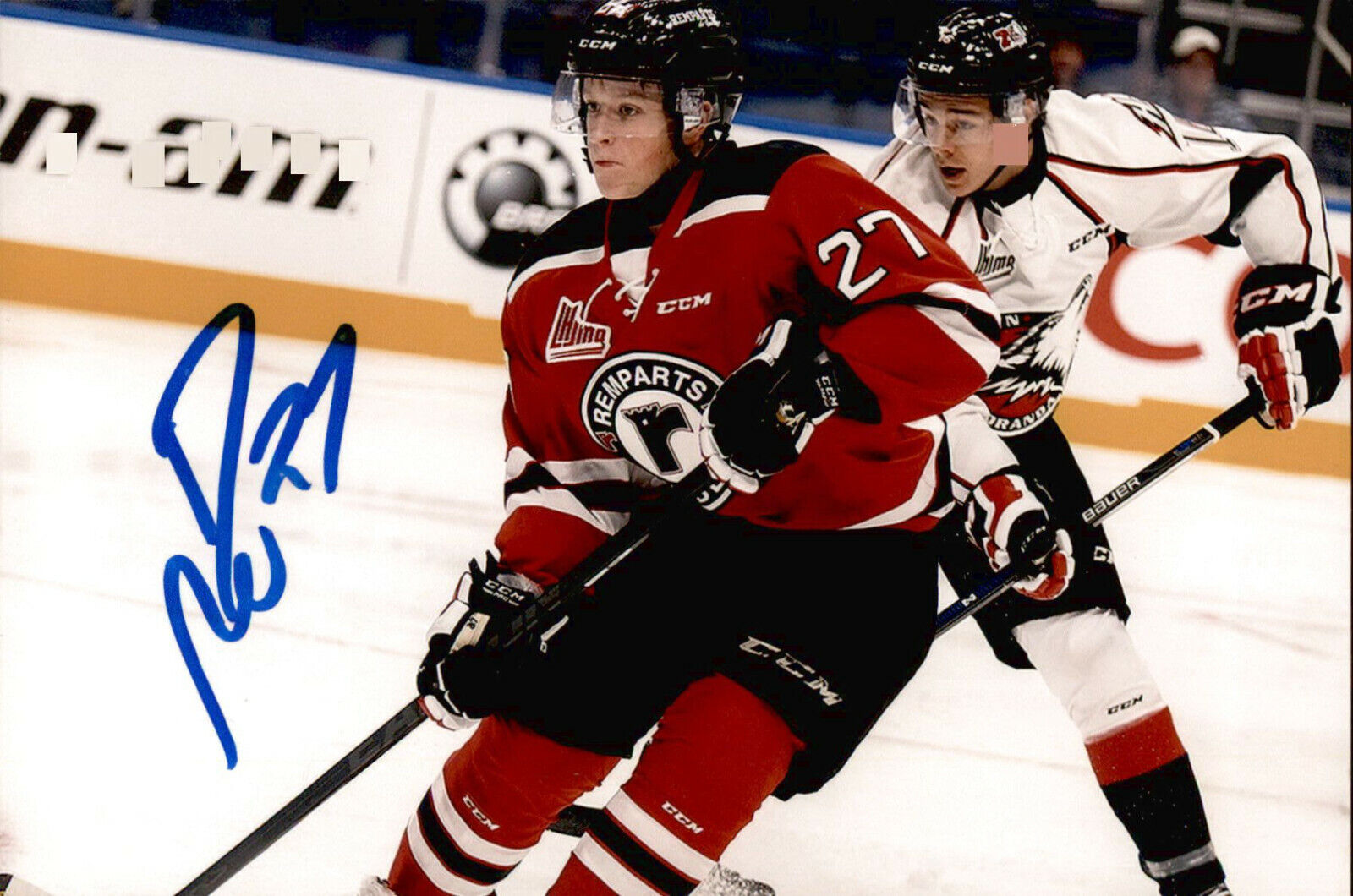 Derek Gentile SIGNED 4x6 Photo Poster painting QUEBEC REMPARTS / NHL DRAFT 2017 #2