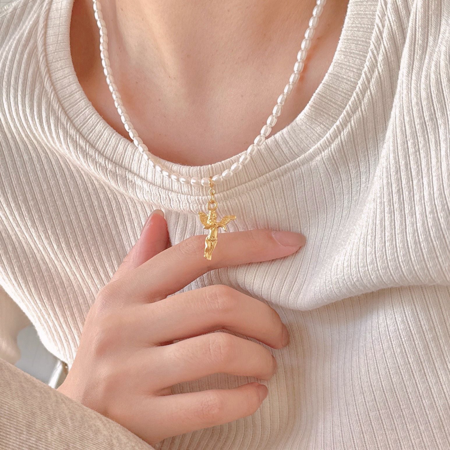 925 Sterling Silver Minimalist Doll Geometric Silver Necklaces