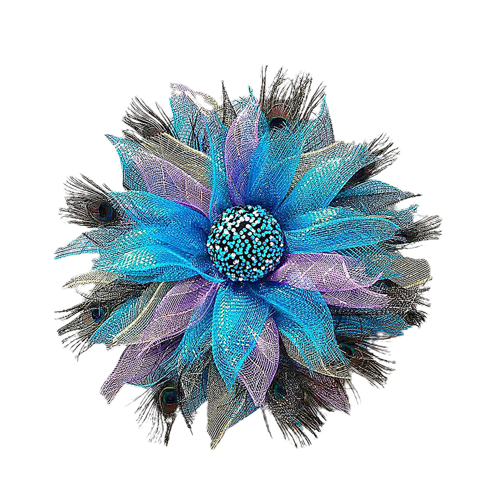 

Elegant Peacock Feather Garland Decoration Door Hanging Wreath Ornaments, 501 Original