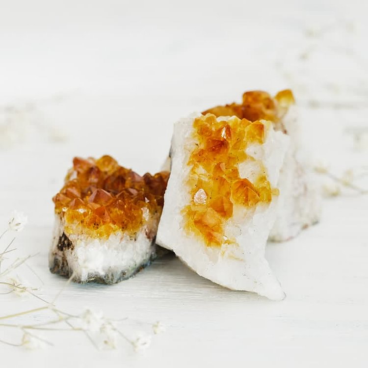 Citrine Cluster - Prosperity Crystal Raw Stone Decoration