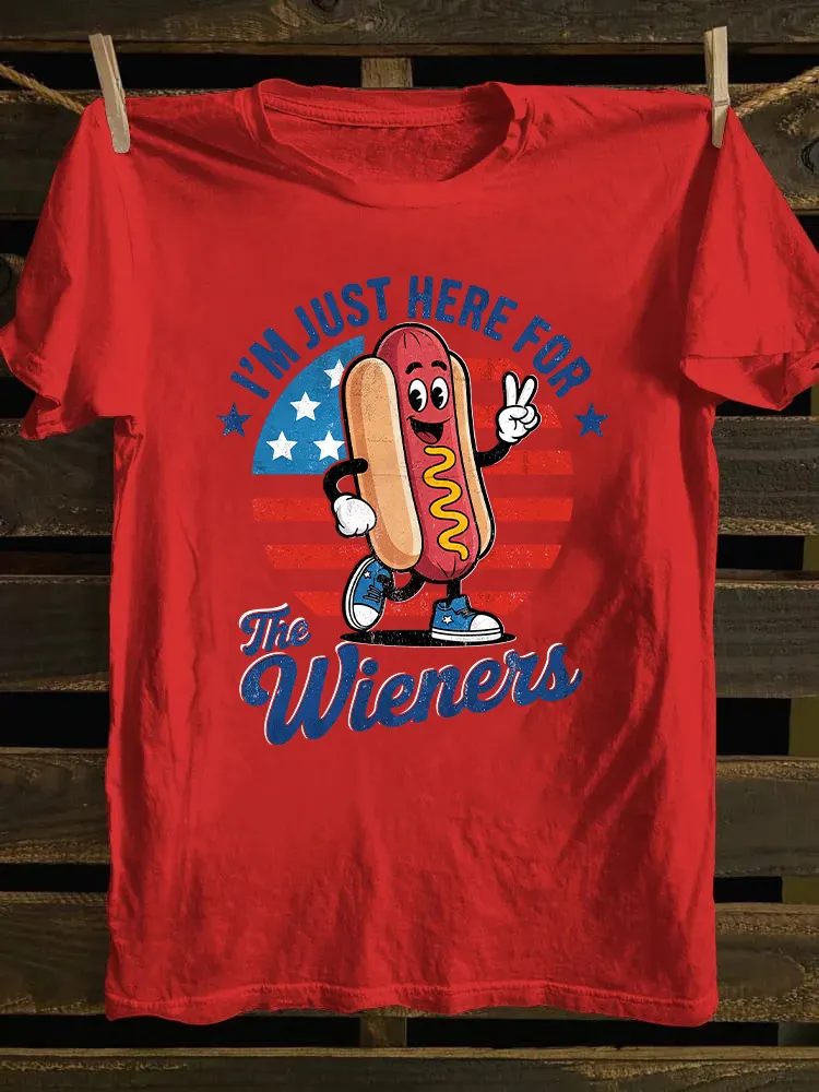 Just Here For The Wieners T-shirt