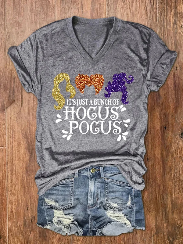 It's Just A Bunch Of Hocus Pocus Printed Women's Tees