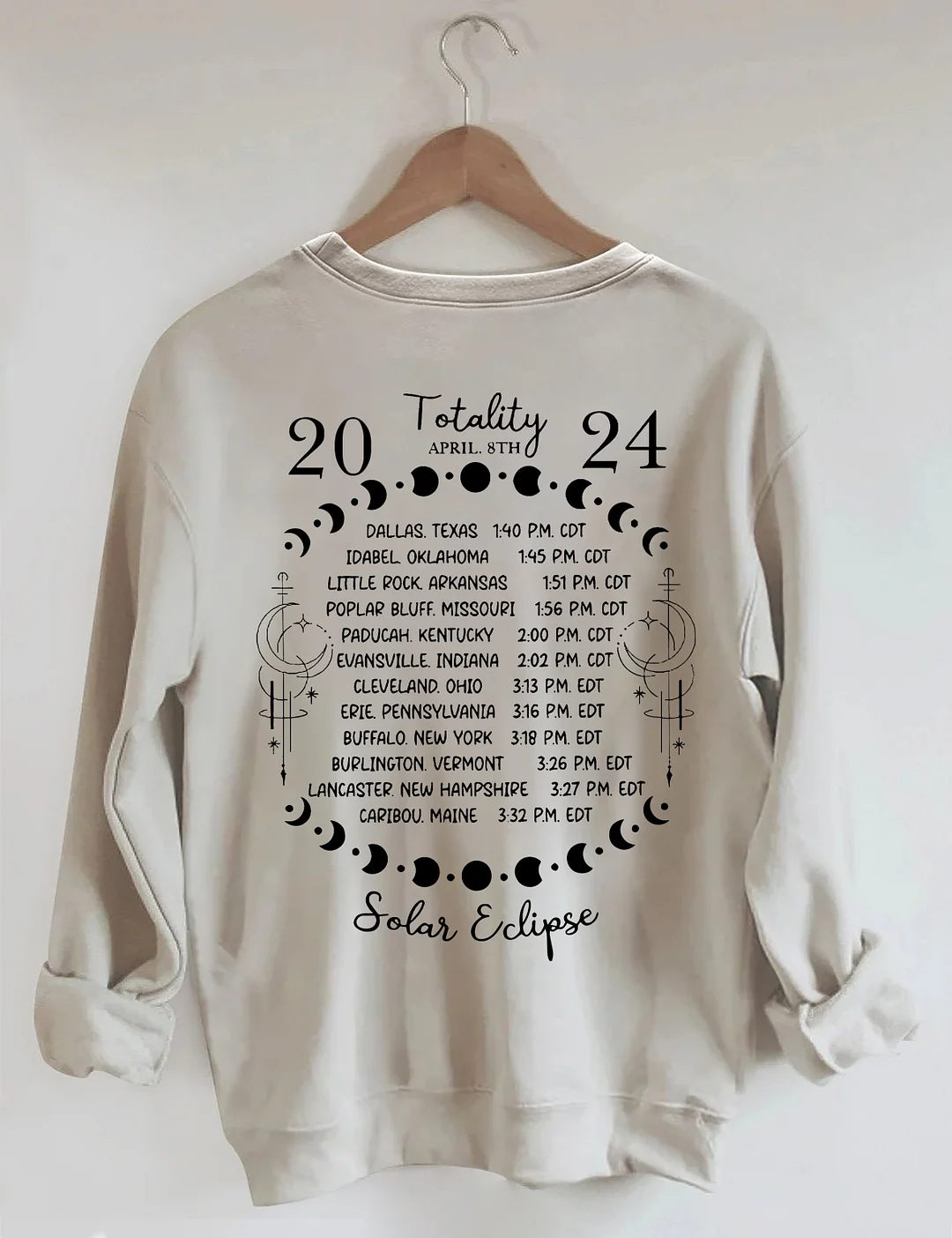 Total Solar Eclipse April 8th 2024 Sweatshirt