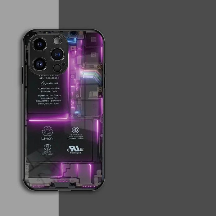 📱 Circuit Board Glass Phone Case