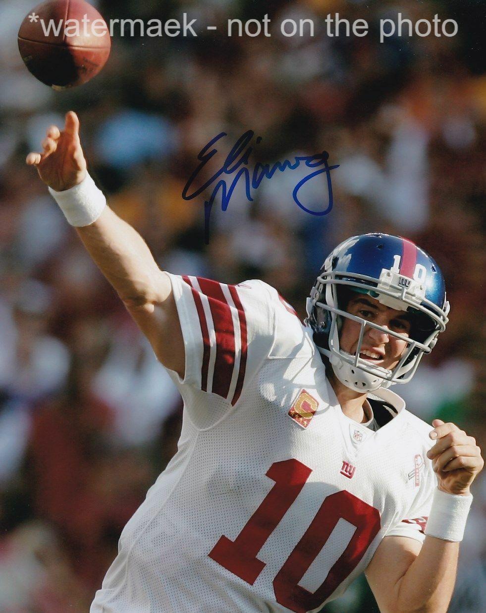 ELI MANNING SIGNED AUTOGRAPH 8X10 Photo Poster painting NEW YORK GIANTS