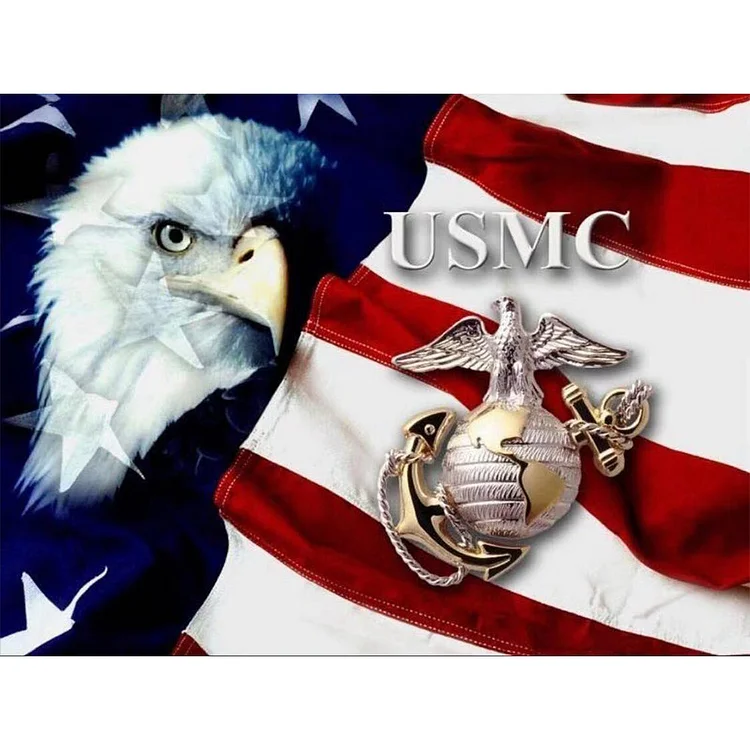 US Flag Eagle Round Full Diamond Painting 40*30CM