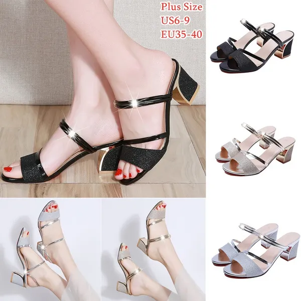 Women's Fashion Elegant Shoes Open Toe Summer Heel Sandal Plus Size