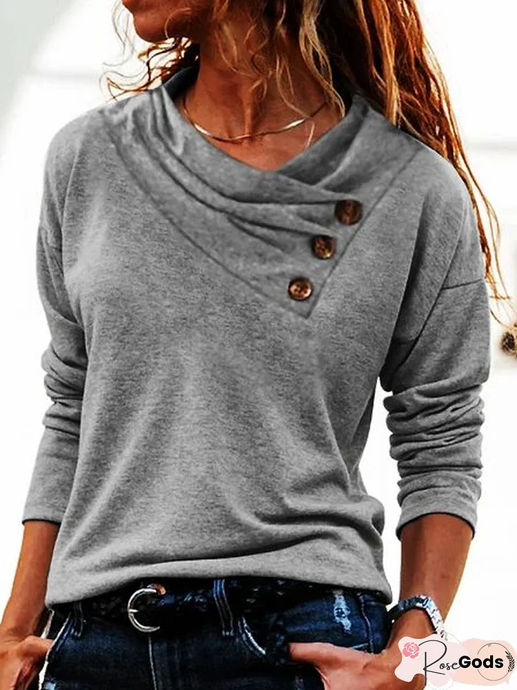 Basics Plain V Neck Shirt