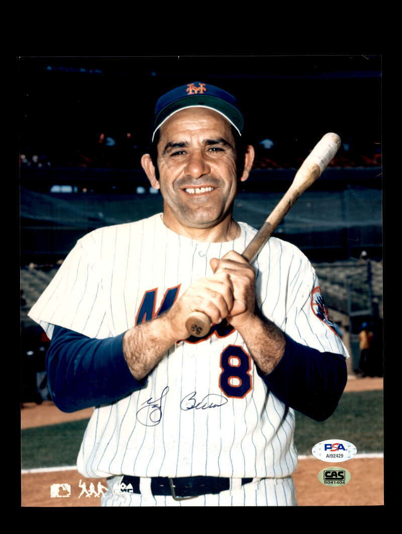 Yogi Berra PSA DNA Coa Hand Signed 8x10 Photo Poster painting Autograph