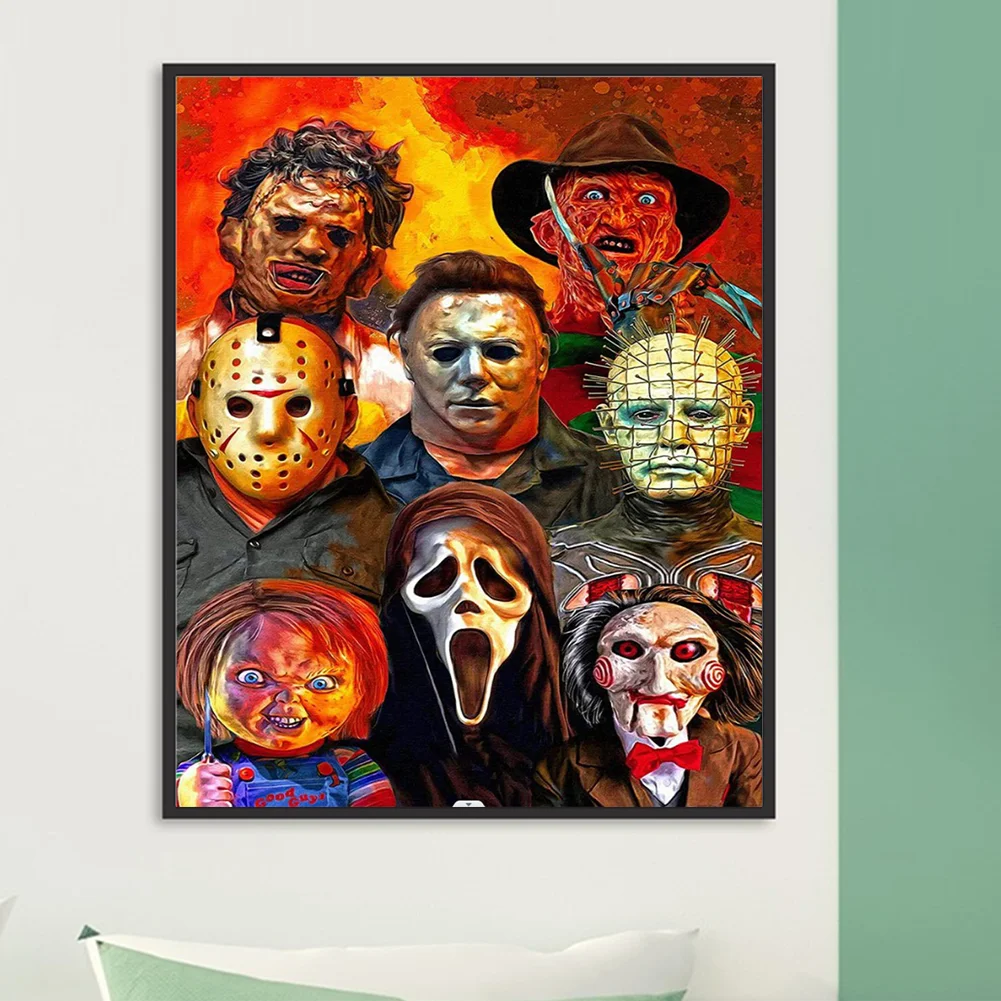 Diamond Painting - Full Round Drill - Horror Characters(Canvas|40*50cm)