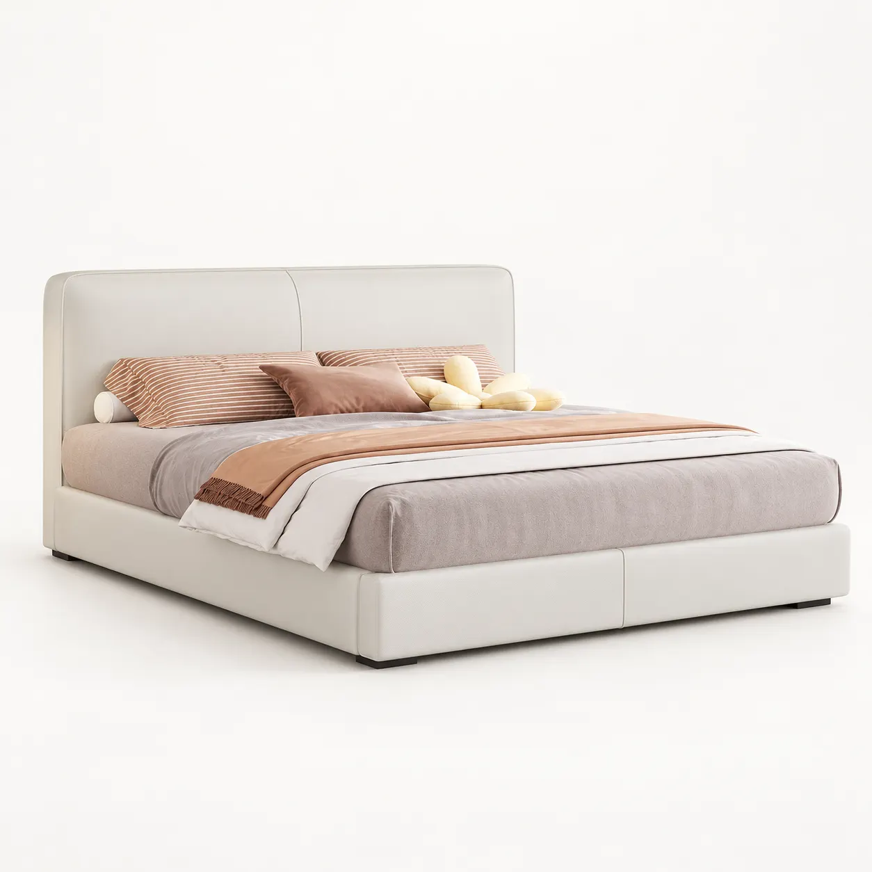 Upholstered Bed 243286 — white studio view