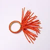 Coral Red Beads Flower Catering Napkin Ring