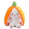 Jouets mignons en peluche &agrave; rabat de lapin de carotte de fraise
