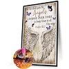 (40*60cm)Angel Wings Butterfly Saying - Full Round Drill Diamond Painting