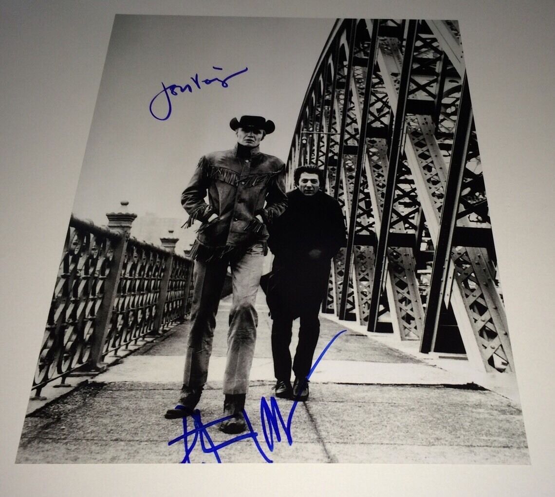 Dustin Hoffman + Jon Voight Midnight Cowboy SIGNED 11 X 14 Photo Poster painting IN PERSON PROOF