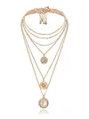 Retro Portrait Embossed Multilayer Necklace