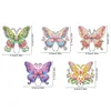 5PCS 2D Flat Animal Acrylic DIY Diamond Painting Shake Ornaments (Butterfly)