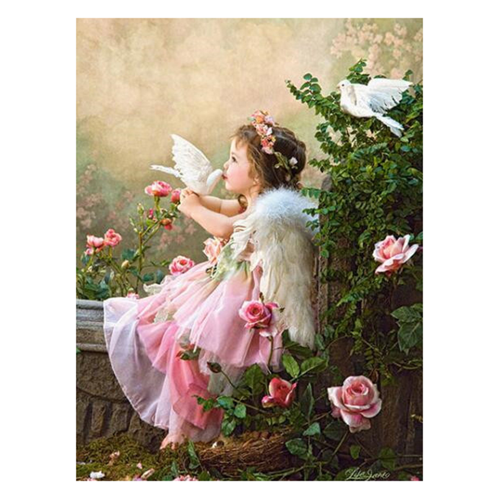 

40*50CM - Round Drill Diamond Painting - Little Angel, 501 Original