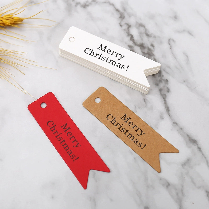 Happy Christmas Kraft Paper Small Tag Dovetail Tag Merrychristmas Gift Decoration Card