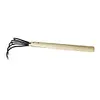 Mini Hoe and Cultivator with Wooden Handle Dual-purpose Hoe Garden Rake Tool