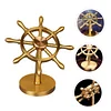 Brass rudder ornaments, rotatable navigator, decompression time, rotating handle, pure copper money transfer, creative small gift