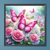 Diamond Painting - Full Round Drill - Butterfly Flower(Canvas|30*30cm)