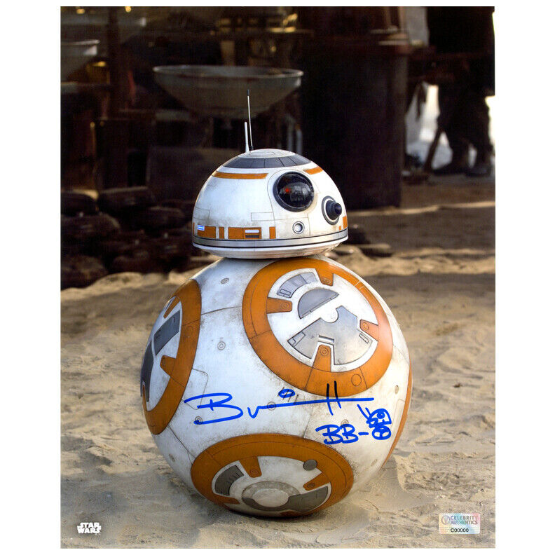 Brian Herring Autographed Star Wars The Force Awakens BB-8 8x10 Close Up Photo Poster painting