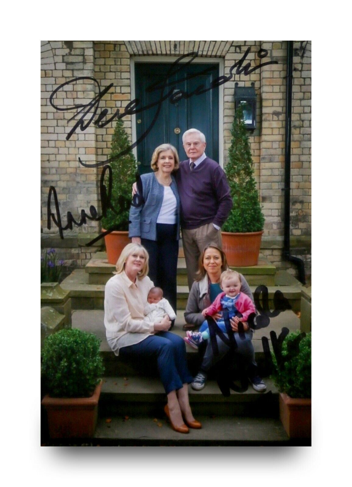 Derek Jacobi Anne Reid Nicola Walker Signed 6x4 Photo Poster painting Last Tango Autograph + COA