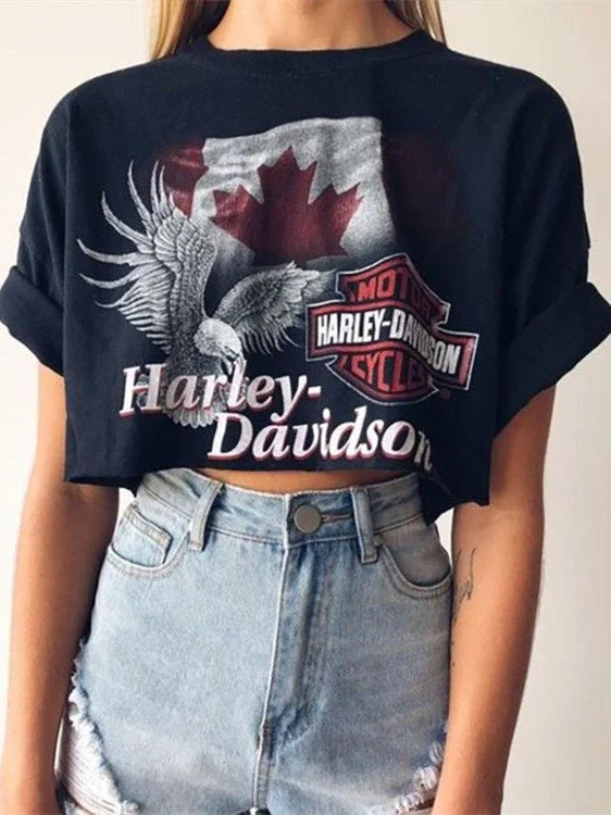 Women Short Sleeve Scoop Neck Graphic Tops