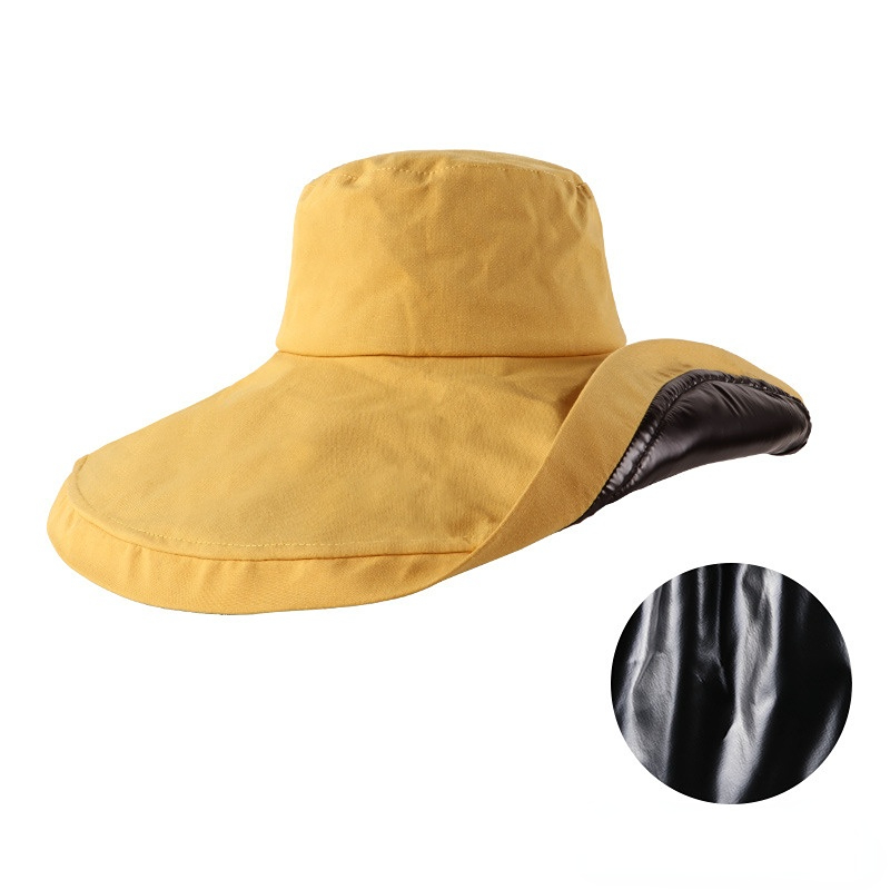 Solid Color Oversized Eaves Sun-Protection Fisherman Hat