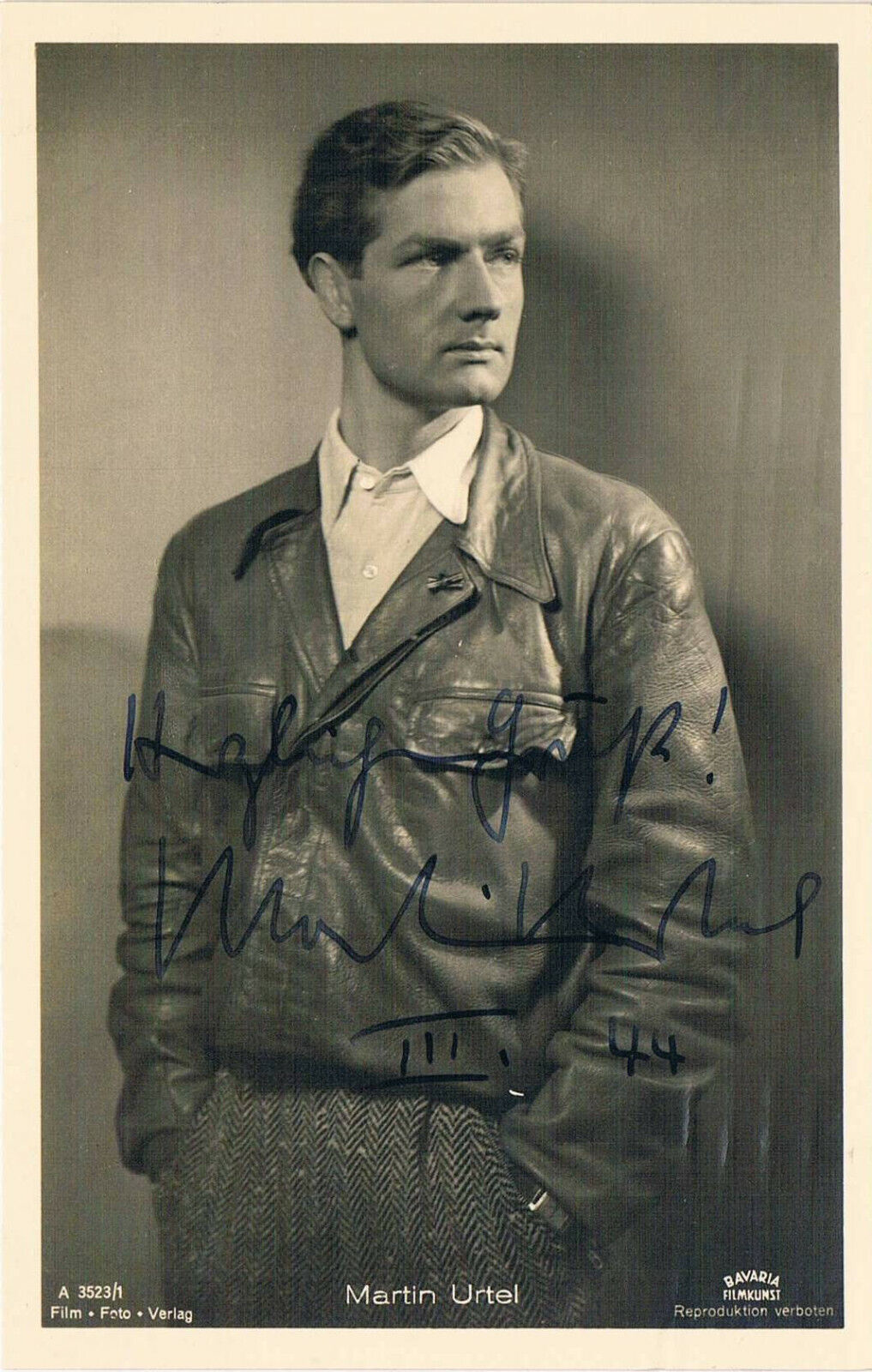 Martin Urtel 1914-89 autograph signed postcard Photo Poster painting 3.5x5.5