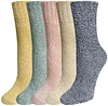 Winter Thick Soft Wool Vintage Pattern 5 Pairs Socks For Christmas Gift