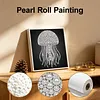 DIY Pearl Painting Jellyfish for Home Wall Decor(25x25cm)