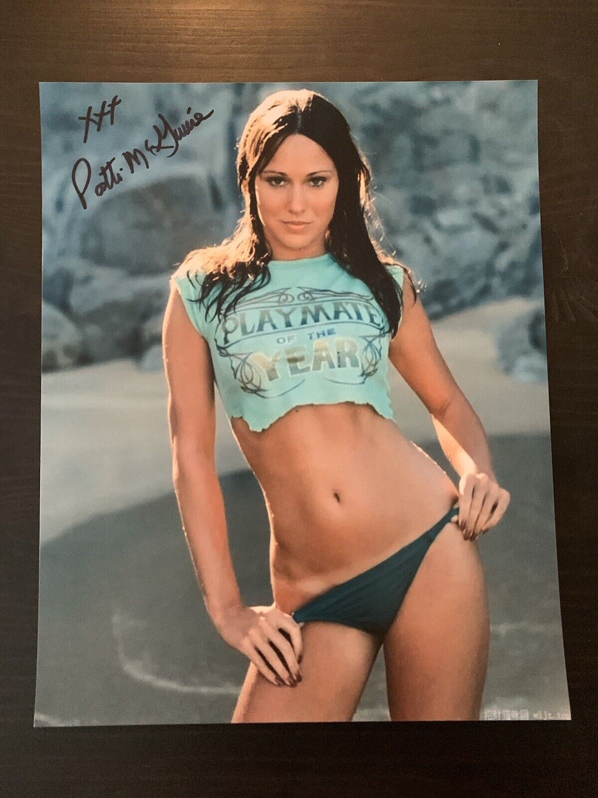 Patti McGuire Signed 8x10 Photo Poster painting Playboy Playmate Of The Year 1977 Autographed