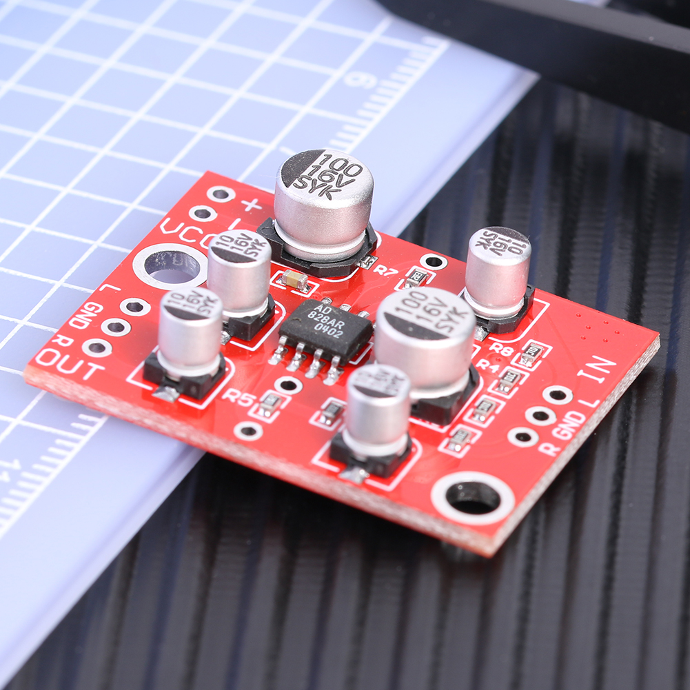 

DC 5-15V AD828 Stereo Preamp Power Amplifier Board Preamplifier Module, 501 Original