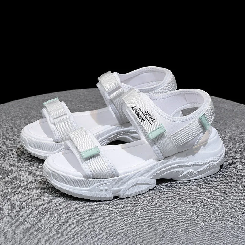 White Platform Sandals Women Shoes 2021 New Summer Ladies Chunky Sandals Sport Female Shoe zapatos chaussure femme Small Size 33